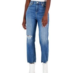 NWT INC International Concepts High-Rise Distressed Jeans | Size 12 | Indigo